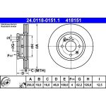 Bremsscheibe 24.0118-0151.1