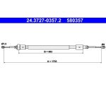 ATE 24.3727-0357.2 Seilzug, Feststellbremse ATE 24.3727-0357.2 Seilzug, Feststellbremse
