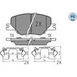 Meyle 025 228 3819/PD Bremsbelagsatz, Scheibenbremse MEYLE-PD: Advanced performance and design Meyle 025 228 3819/PD Bremsbelagsatz, Scheibenbremse MEYLE-PD: Advanced performance and design