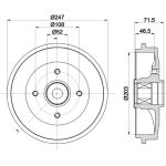 Bremstrommel 8DT 355 302-791