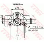 TRW BWD283 Radbremszylinder TRW BWD283 Radbremszylinder