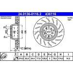 Bremsscheibe 24.0136-0116.2