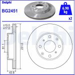 Delphi BG2451 Bremsscheibe Delphi BG2451 Bremsscheibe