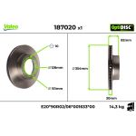 Valeo 187020 Bremsscheibe OptiDISC