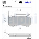 Delphi LP1842 Bremsbelagsatz, Scheibenbremse
