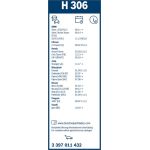 BOSCH H 306 Scheibenwischer Rear 3 397 011 432