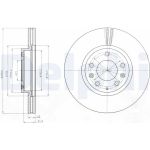 Delphi BG4255 Bremsscheibe Delphi BG4255 Bremsscheibe