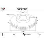 FTE 9082802 Bremsscheibe COATED RANGE FTE 9082802 Bremsscheibe COATED RANGE