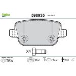 Valeo 598935 Bremsbelagsatz, Scheibenbremse Valeo 598935 Bremsbelagsatz, Scheibenbremse