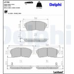 Delphi LP789 Bremsbelagsatz, Scheibenbremse Delphi LP789 Bremsbelagsatz, Scheibenbremse