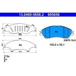 Bremsbelagsatz, Scheibenbremse 13.0460-5656.2 Bremsbelagsatz, Scheibenbremse 13.0460-5656.2