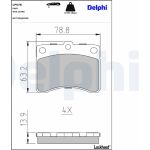 Delphi LP578 Bremsbelagsatz, Scheibenbremse Delphi LP578 Bremsbelagsatz, Scheibenbremse