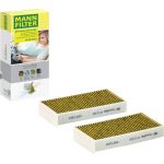 MANN-FILTER FP 23 015-2 Innenraumfilter FreciousPlus Aktivkohlefilter mit Polyphenol, antibakteriell, Feinstaubfilter (PM 2.5)