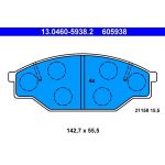 ATE 13.0460-5938.2 Bremsbelagsatz, Scheibenbremse ATE 13.0460-5938.2 Bremsbelagsatz, Scheibenbremse