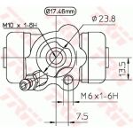 TRW BWA155 Radbremszylinder