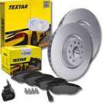 TEXTAR PRO+ 92229805 Bremsscheibe 340mm + Bremsbeläge 2473803 mit integriertem Verschleißwarnkontakt TEXTAR PRO+ 92229805 Bremsscheibe 340mm + Bremsbeläge 2473803 mit integriertem Verschleißwarnkontakt
