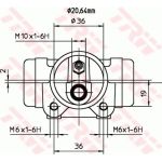 TRW BWF137 Radbremszylinder TRW BWF137 Radbremszylinder