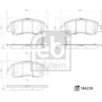FEBI BILSTEIN 184236 Bremsbeläge FEBI BILSTEIN 184236 Bremsbeläge