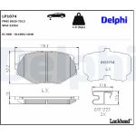 Delphi LP1074 Bremsbelagsatz, Scheibenbremse Delphi LP1074 Bremsbelagsatz, Scheibenbremse