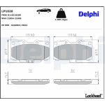 Delphi LP1020 Bremsbelagsatz, Scheibenbremse Delphi LP1020 Bremsbelagsatz, Scheibenbremse