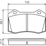 BOSCH 0 986 494 486 Bremsbelagsatz, Scheibenbremse