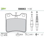 Valeo 598063 Bremsbelagsatz, Scheibenbremse Valeo 598063 Bremsbelagsatz, Scheibenbremse