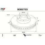 FTE 9082723 Bremsscheibe COATED RANGE FTE 9082723 Bremsscheibe COATED RANGE