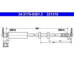ATE 24.5170-0361.3 Bremsschlauch ATE 24.5170-0361.3 Bremsschlauch