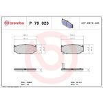 Brembo P 79 023 Bremsbelagsatz, Scheibenbremse PRIME LINE