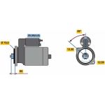 BOSCH 0 001 153 009 Anlasser 12V, 2,2kW, Zähnez.: 13, 50, 30, links, Ø 79 mm BOSCH 0 001 153 009 Anlasser 12V, 2,2kW, Zähnez.: 13, 50, 30, links, Ø 79 mm