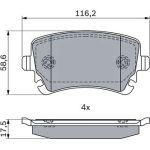 Bremsbelagsatz, Scheibenbremse 0 986 424 056 Bremsbelagsatz, Scheibenbremse 0 986 424 056