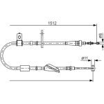 BOSCH 1 987 482 176 Seilzug, Feststellbremse BOSCH 1 987 482 176 Seilzug, Feststellbremse
