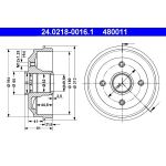 Bremstrommel 24.0218-0016.1