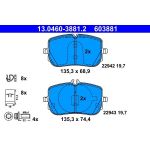 Bremsbelagsatz, Scheibenbremse 13.0460-3881.2