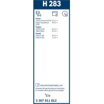 BOSCH H 283 Scheibenwischer Rear 3 397 011 812 BOSCH H 283 Scheibenwischer Rear 3 397 011 812