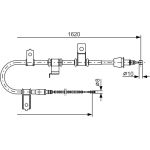 BOSCH 1 987 482 071 Seilzug, Feststellbremse BOSCH 1 987 482 071 Seilzug, Feststellbremse