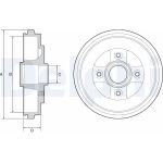 Delphi BF509 Bremstrommel