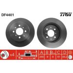 TRW DF4401 Bremsscheibe TRW DF4401 Bremsscheibe