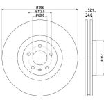 Hella 8DD 355 129-371 Bremsscheibe Pro High Carbon Hella 8DD 355 129-371 Bremsscheibe Pro High Carbon