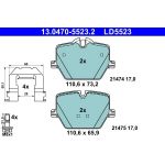 ATE 13.0470-5523.2 Bremsbelagsatz, Scheibenbremse Ceramic ATE 13.0470-5523.2 Bremsbelagsatz, Scheibenbremse Ceramic