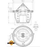 NRF 725012 Thermostat, Kühlmittel EASY FIT