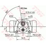 TRW BWH231 Radbremszylinder TRW BWH231 Radbremszylinder