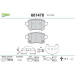 Valeo 601478 Bremsbelagsatz, Scheibenbremse