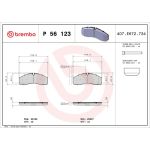 Bremsbelagsatz, Scheibenbremse P 56 123 Bremsbelagsatz, Scheibenbremse P 56 123