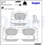 Delphi LP2478 Bremsbelagsatz, Scheibenbremse