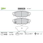Valeo 598929 Bremsbelagsatz, Scheibenbremse Valeo 598929 Bremsbelagsatz, Scheibenbremse
