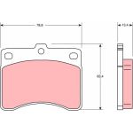 Bremsbelagsatz, Scheibenbremse GDB736 Bremsbelagsatz, Scheibenbremse GDB736