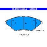 ATE 13.0460-5668.2 Bremsbelagsatz, Scheibenbremse ATE 13.0460-5668.2 Bremsbelagsatz, Scheibenbremse