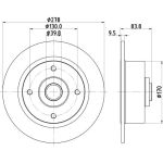 Hella Pagid 8DD 355 100-101 Bremsscheibe