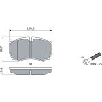Bremsbelagsatz, Scheibenbremse 0 986 424 750 Bremsbelagsatz, Scheibenbremse 0 986 424 750